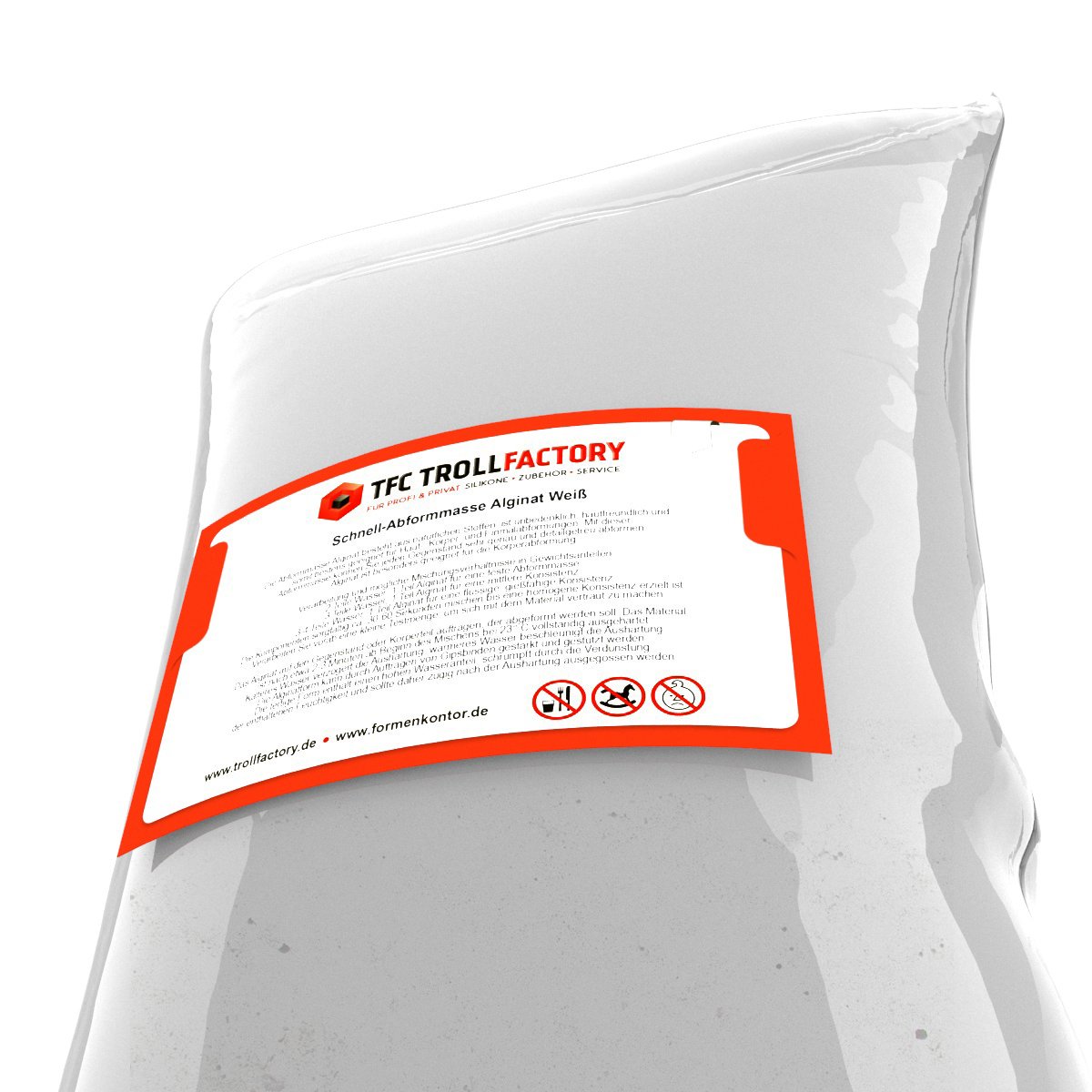 Alginate I Pâte à mouler I Poudre I Lent 9-11 minutes I Blanc 2 kg