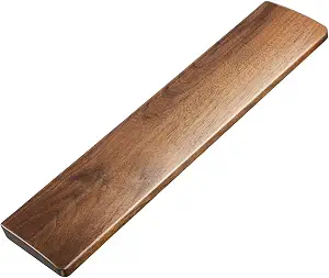 Faluber Wooden Wrist Rest for Full-Sized Keyboards (17.3-inch, Walnut Wood)