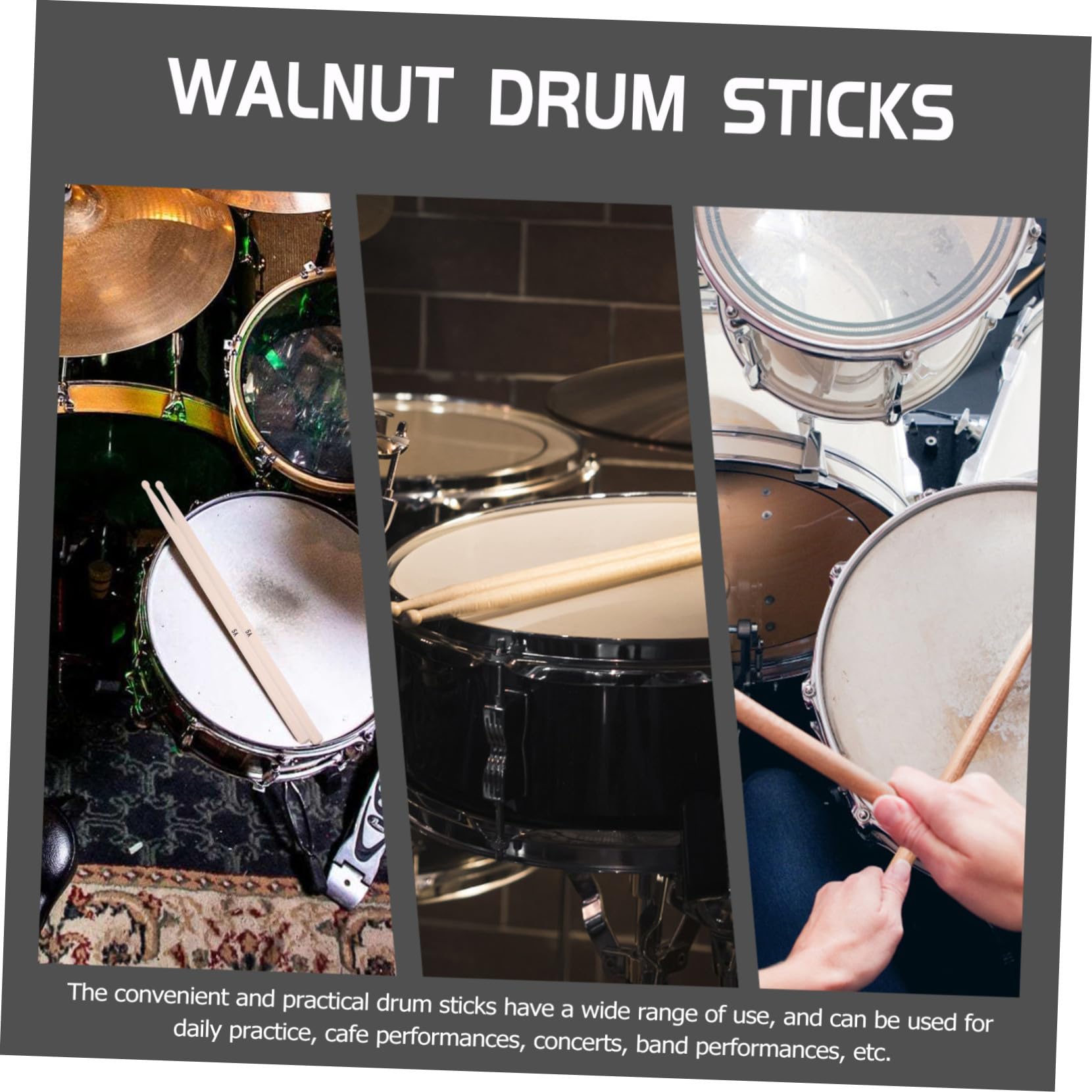 20stücke Ahorn-drumsticks Holz Schlagzeug Sticks Drumsticks Für Anfänger Studenten Musiker Junge Mädchen Erwachsene