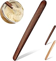 Vista 1 de 11 Inch Wooden Sourdough Bread Mixing Stir Stick Spurtle Wooden Sourdough Bread Making Tools Paddle Stirring Stick for Kitchen Cooking(Acacia)