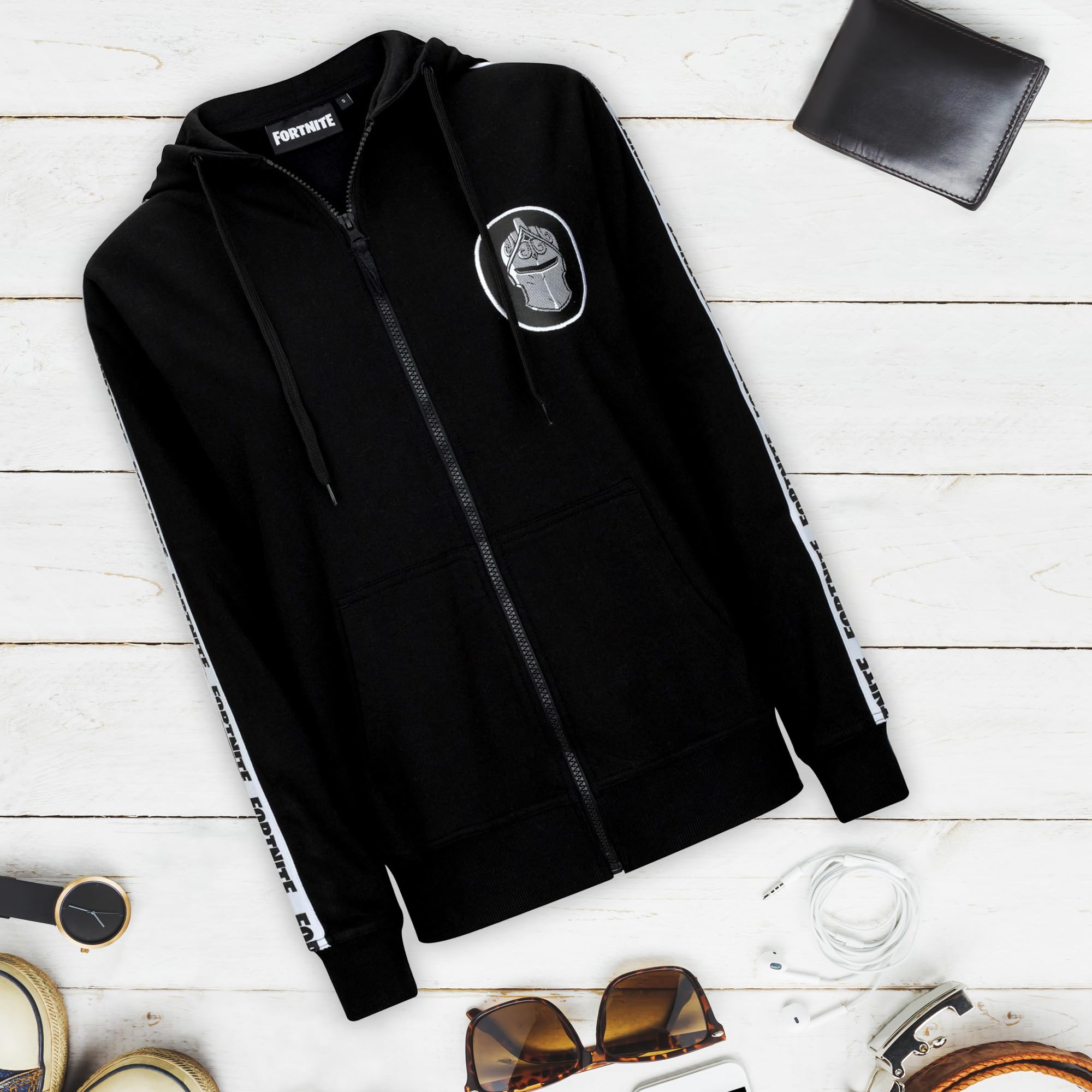 Fortnite - BLACK KNIGHT - Gaming Design ADULT Felpa con cappuccio - Giacca con cappuccio unisex a maniche lunghe nera taglie S-XL