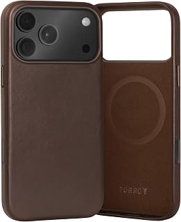 TORRO Lederhülle Bumper für iPhone 18 Pro Max und 17 Pro Max, Dunkelbraun