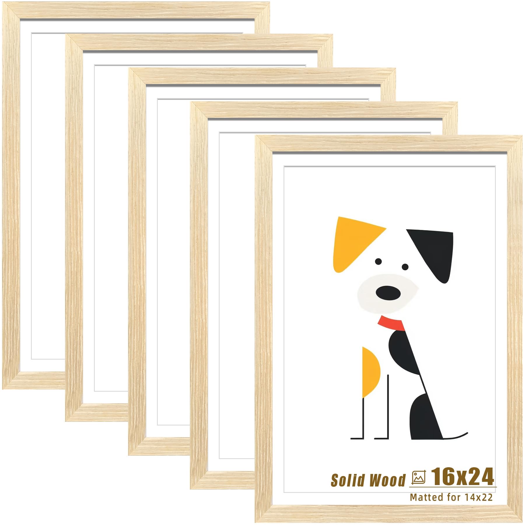 Cadre photo 40,6 x 61 cm en bois pour créer un mur de cadres scandinave