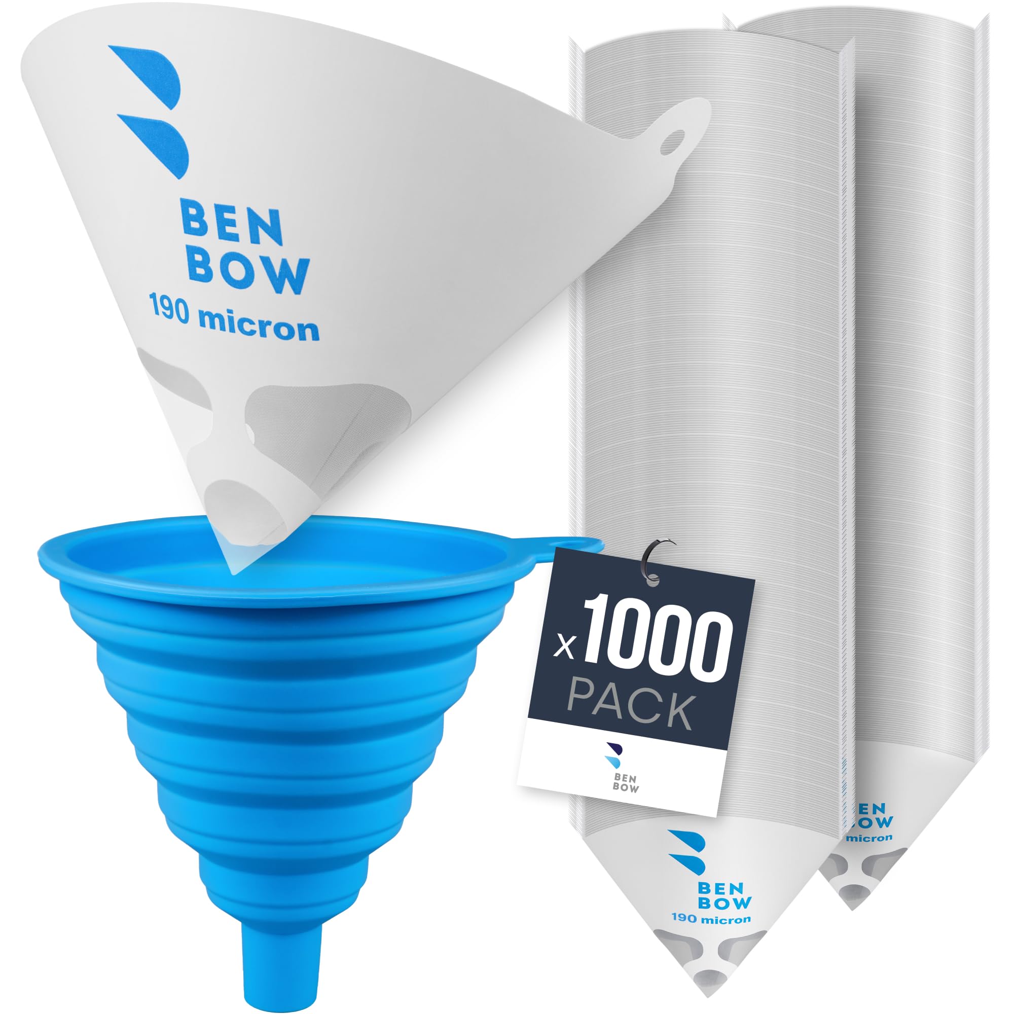 50 Filtri Conici Per Vernice + Imbuto In Silicone - Per Pittura E Resine - Foto 5