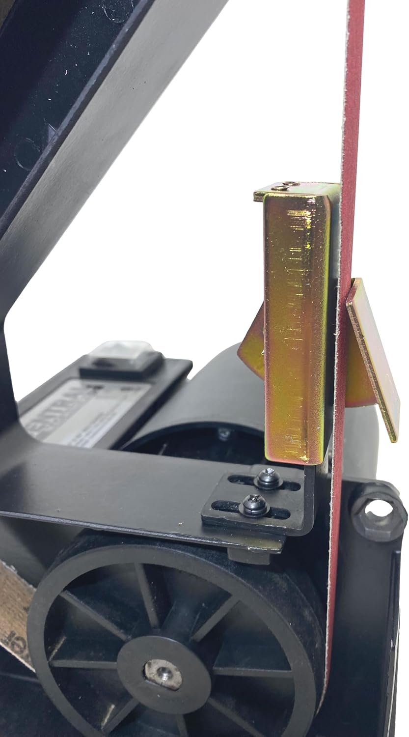 Knife Sharpening Angle Guide fits 1X30 Belt Sander with Assorted 6 Pack of 1X30 Sharpening Sanding Belts