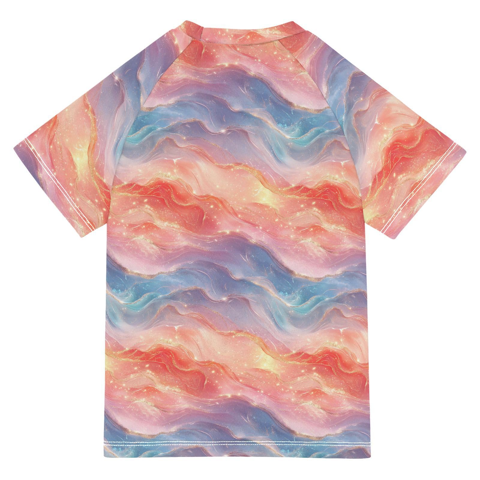 Kids Bathing Suits Boys Short Sleeve Rashguard Swimsuit for Girls 3T Turquoise Red