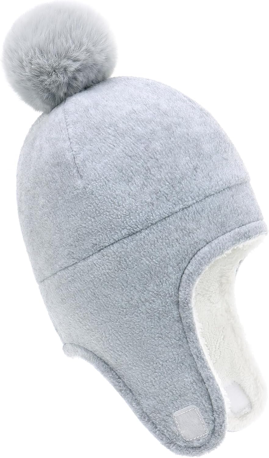 Baby Beanie Hat Pom Full Hood Hat Toddler Winter Hat Fleece Earflap Cap for 6M-4T Boys Girls Winter - Image 2