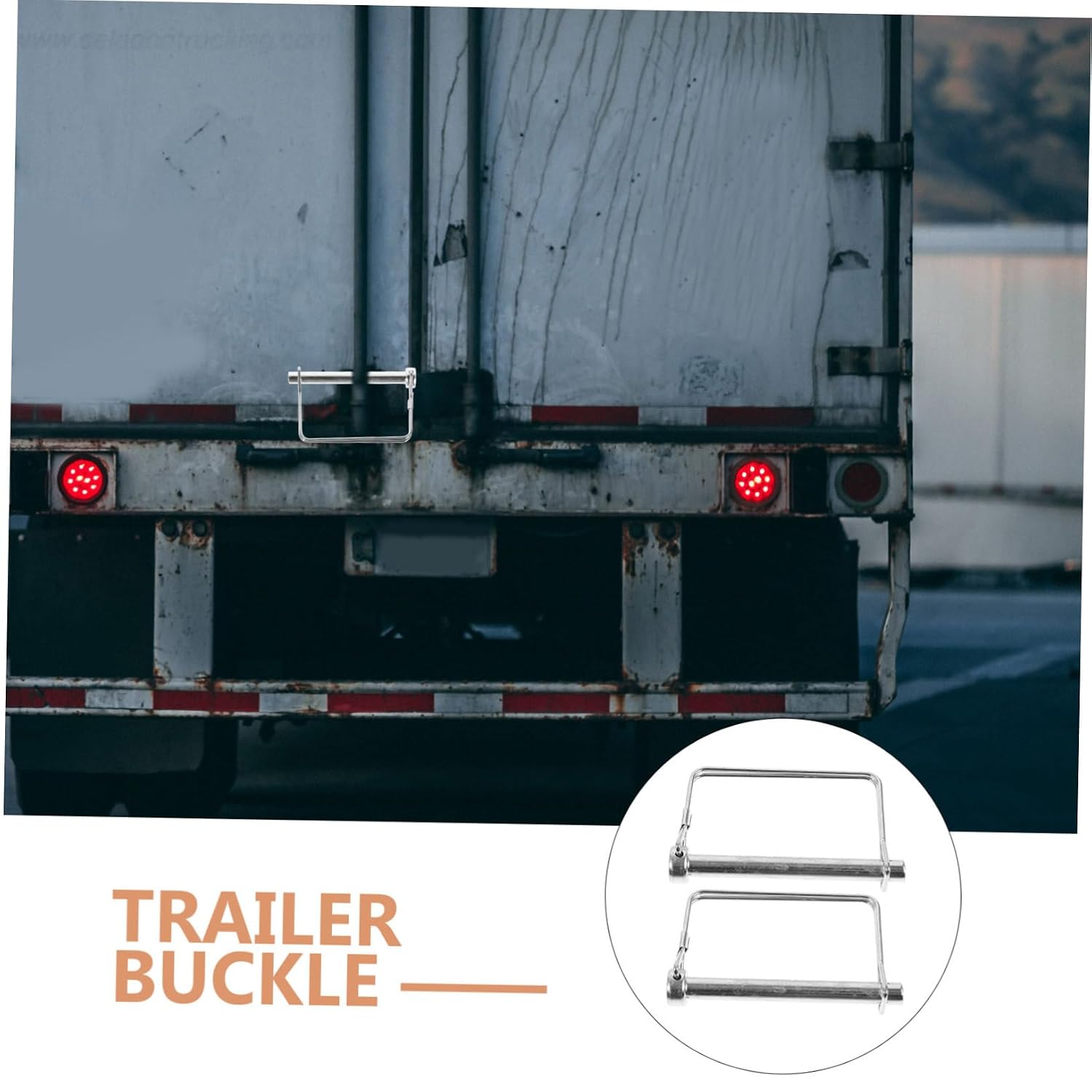 2Pcs Heavy Duty Square Locking Coupler Pins for Trailers Hitch Pin Clips Compatible with Various Trailer Types for Towing and Locking Applications