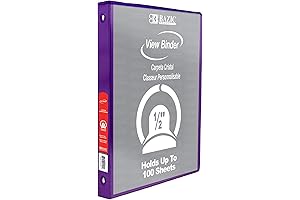 BAZIC Purple 3-Ring Binder: Economical Storage Solution
