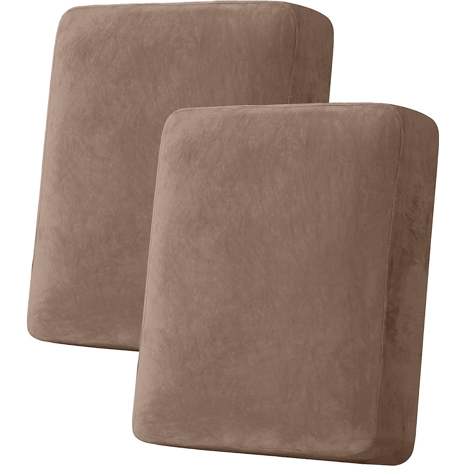 BXFUL Stretch Velvet Sofa Seat Cushion Cover, Removable Sofa Couch Covers with Elastic Bottom