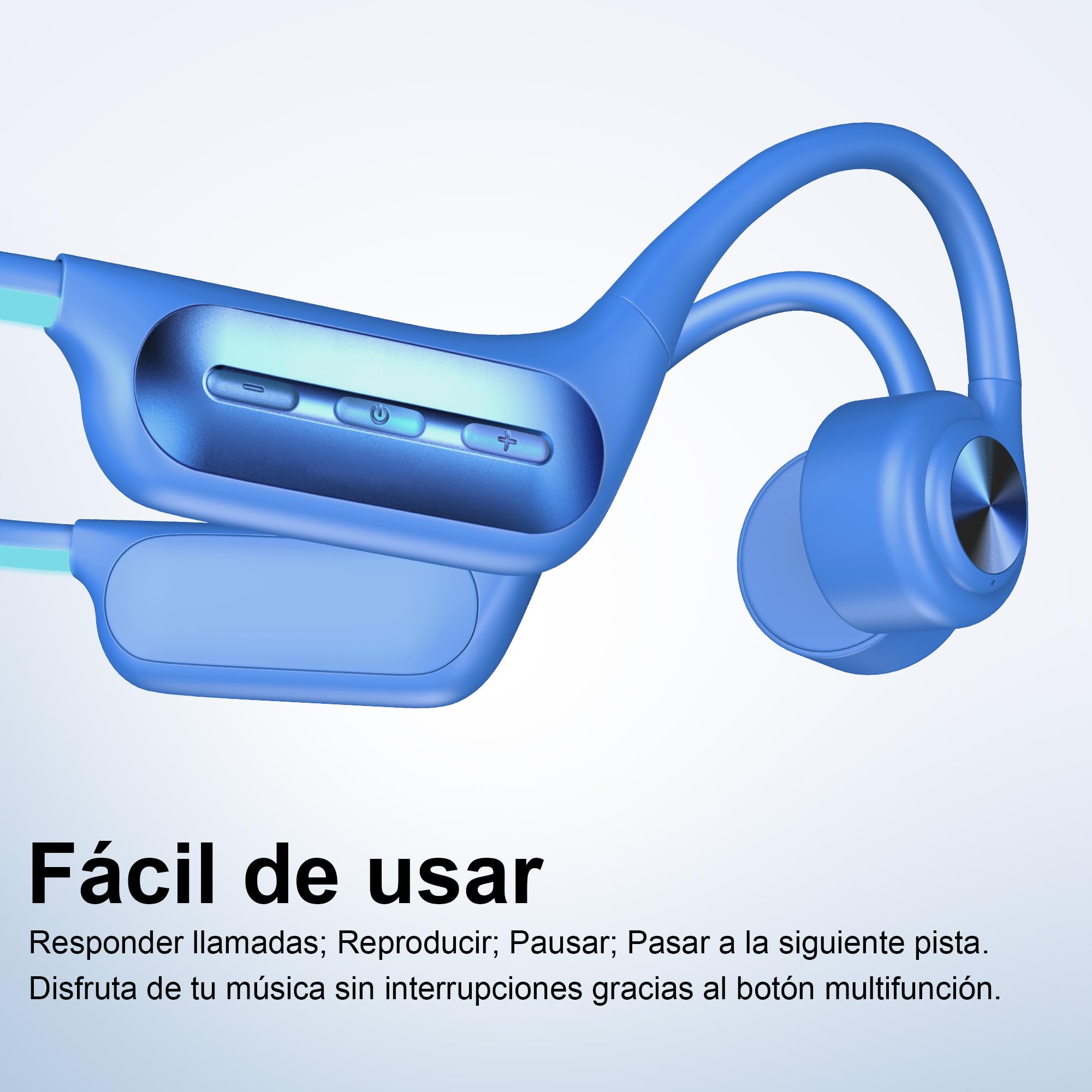 Auriculares Abiertos, conducción ósea, Bluetooth 5.3, IP68 Resistente al Agua, 10 Horas de Tiempo de reproducción, Auriculares Deportivos para Correr, Ciclismo, Senderismo