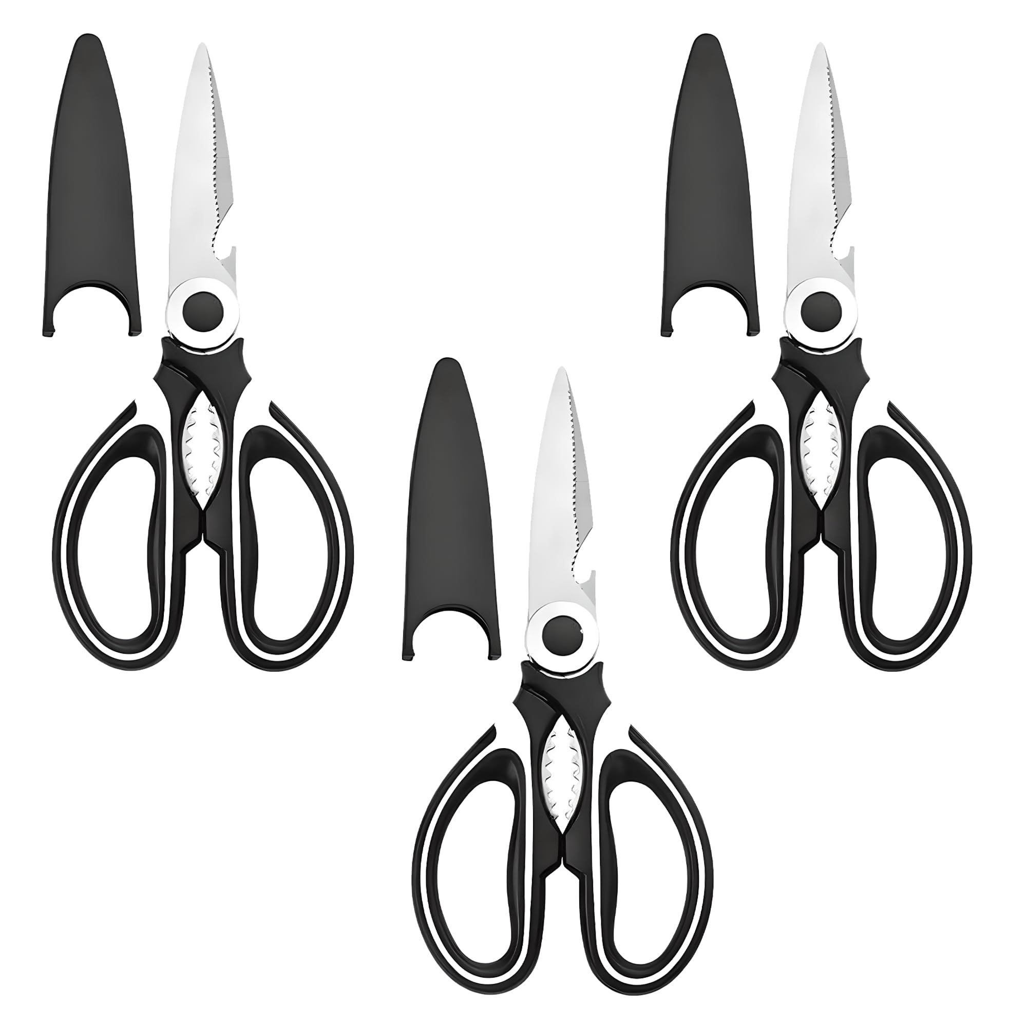 Vexton 5 in 1 Multifunctional Multipurpose Heavy Duty Stainless Steel Blades Household Everyday Scissor for Kitchen Use (Pack of 1)