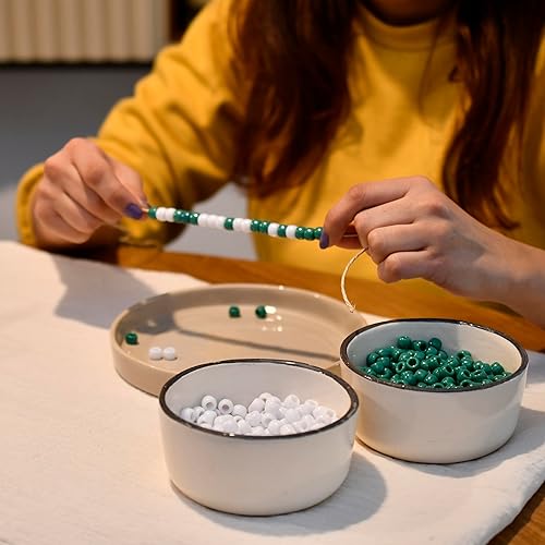 Miniatura 4 de lelulim 1000 cuentas de poni verde opaco de 3 pulgadas  0.354 in de diámetro. (verde)