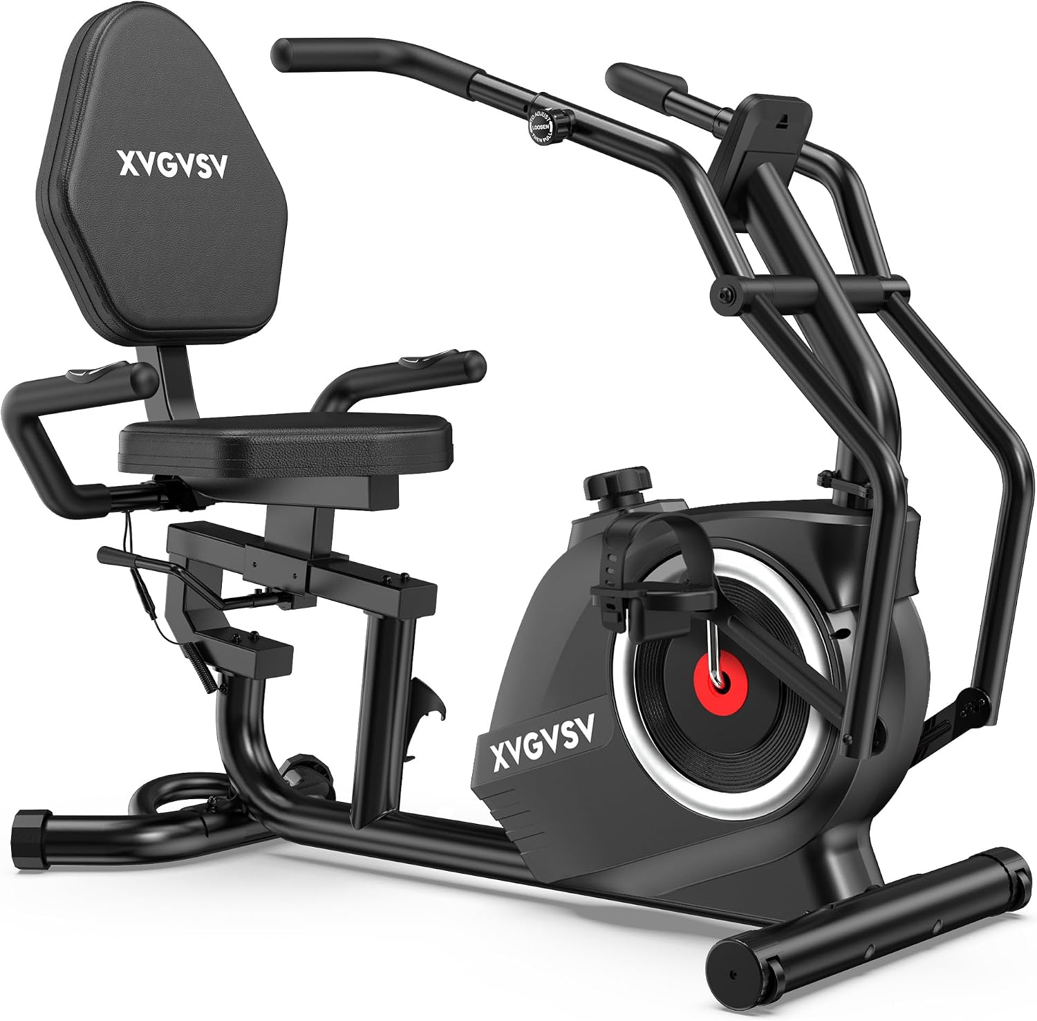 XVGVSV 2-in-1 Recumbent Exercise Bike Elliptical 400LB 16 Magnetic Resistance LCD Heart Rate