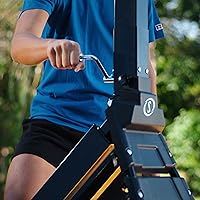 Vista 10 de Spalding Momentous EZ Assembly Portable Adjustable Outdoor Basketball Hoop – Assembles in 30 Minutes or Less 54" - Marco H - Negro