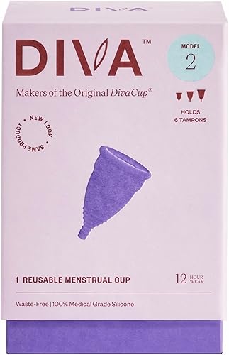 Miniatura 8 de DivaCup - Copa menstrual reutilizable sin BPA - Higiene femenina sin fugas - Alternativa de tampón y almohadilla - Hasta 12 horas de protección