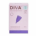 DIVA Cup - Medical Grade Silicone Cup for Period Care - Reusable Menstrual Cup - Up to 12 Hours of Continuous Wear - Model 2 (for Wide Vaginal Canals, Post-Partum & Ages 35+)