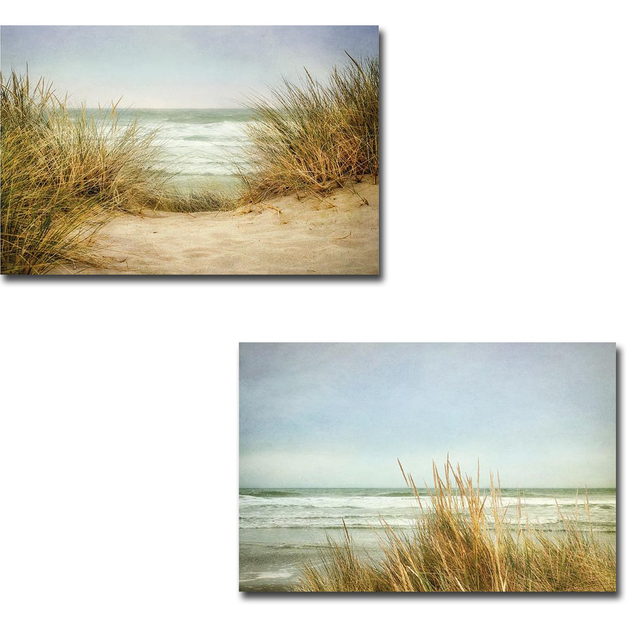 Sea Grasses I & II by Dianne Poinski 2-pc Premium Gallery Wrapped Canvas Giclee Art Set (Ready-to-Hang)