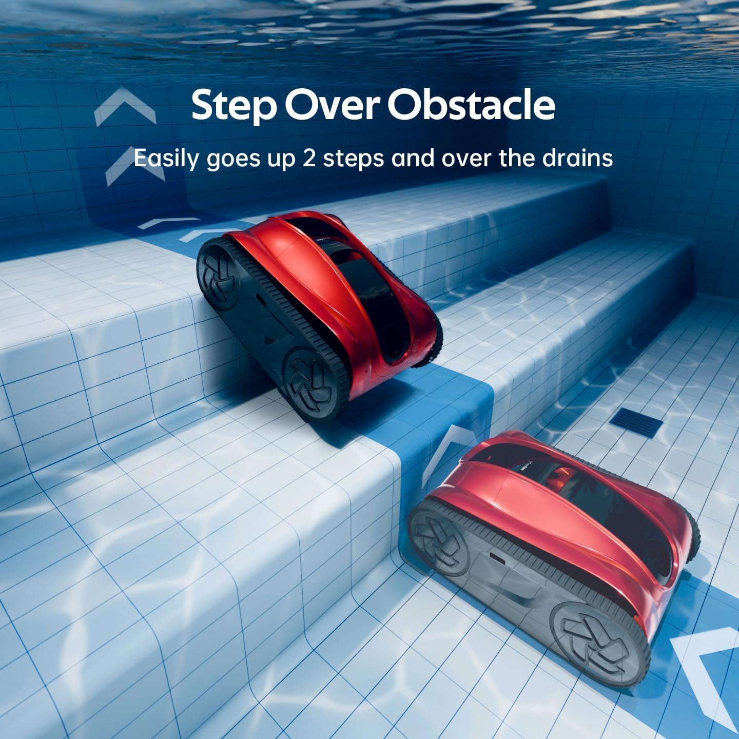 iGarden K Pro Cordless Robotic Pool Cleaner, 10H Max Runtime for Inground Pools, Wall Climbing & Waterline Scrubbing, 6604 GPH Suction, Smart AI Navigation, App & Touchscreen Control