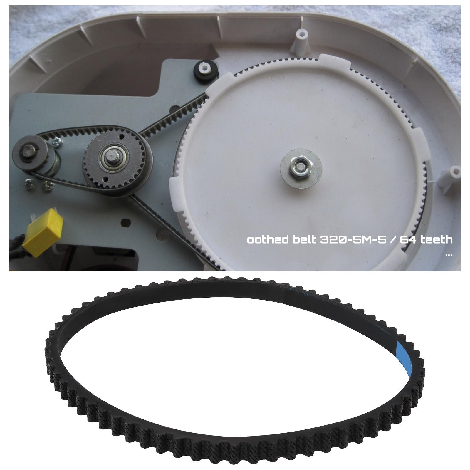 2 Pezzi Cinghia Dentata Per Scarificatore HTD320-5M-12 - Passo 5mm, 64 Denti - Foto 5