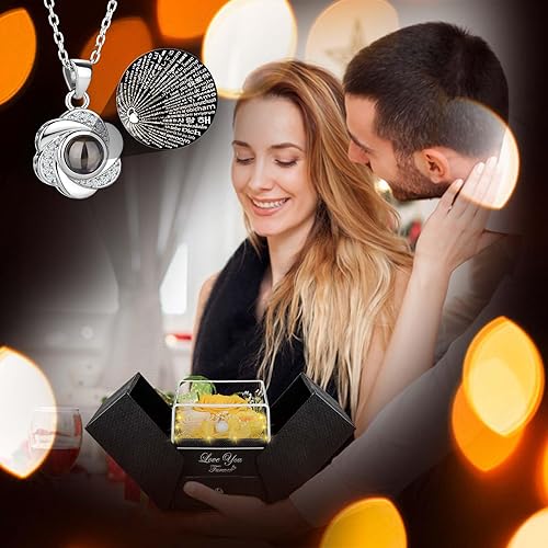 Miniatura 3 de 3 Preserved Yellow Real Rose-Eternal Flowers Rose Gifts for Mom Grandma Wife Girlfriend on Mothers Day Birthday Valentines Christmas for Her with I