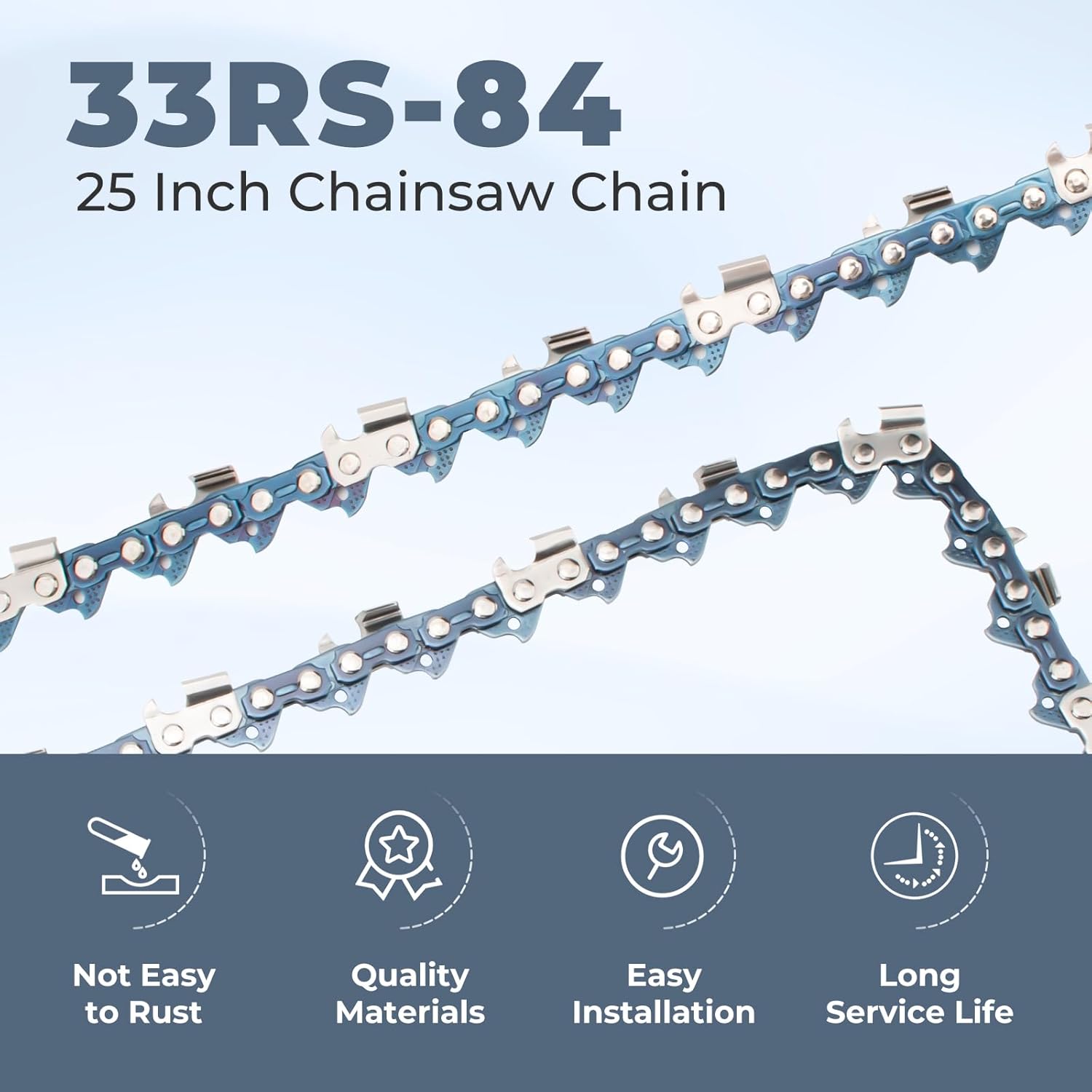33RS-84 25" Chainsaw Chain Replacement for Stihl Chainsaw 036,044,MS310,MS311,MS360, MS391,MS440,MS460,MS650,MS660,3623-005-0084 Chain Saw Blade 84 Drive Links 0.050" Gauge 3/8" LP Pitch (3 Pack)