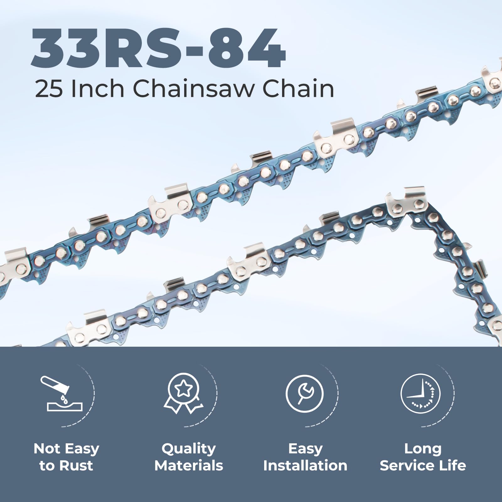 33RS-84 - Cadena de motosierra de 25 pulgadas de repuesto para motosierra Stihl 036,044, MS310, MS311, MS360, MS391, MS440, MS460, MS650, MS660, 3623-005-0084, hoja de sierra de cadena 84 eslabones de