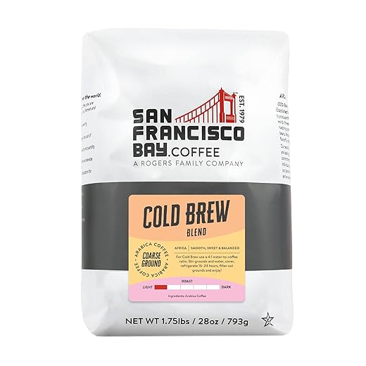 San Francisco Bay Ground Coffee - Cold Brew (28oz Bag), Light Roast