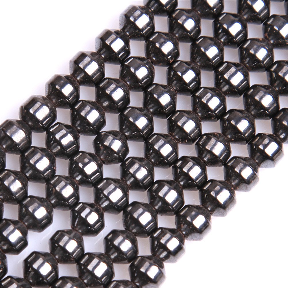 Natural Black Hematite Heart Beads - 6mm Gemstone Beads For Jewelry Making