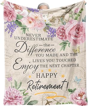 Retirement Gift for Woman, Retirement Blanket for Women 60"x50"