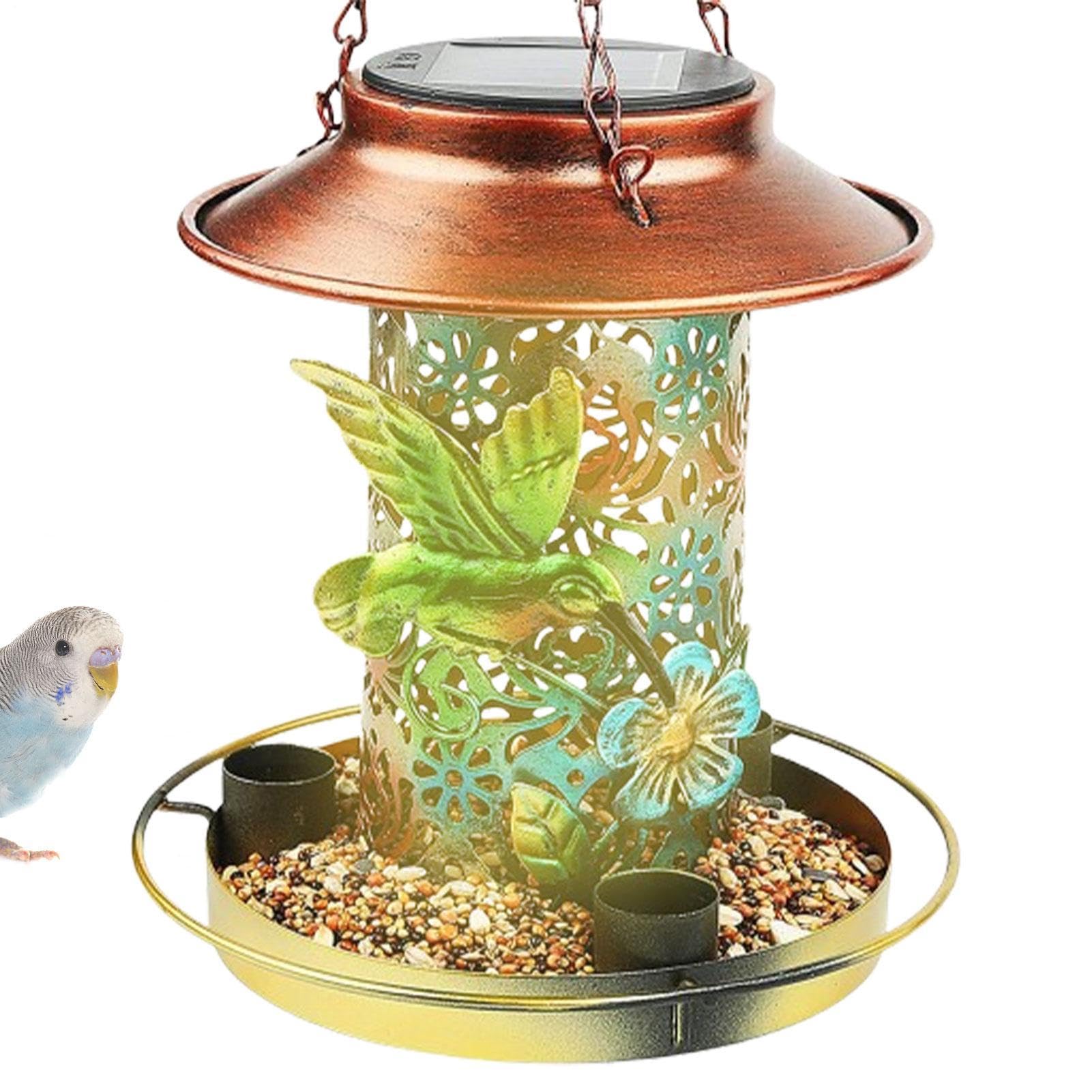 Mangeoire pour colibri solaire : lanterne LED décorative pour éclairage de jardin