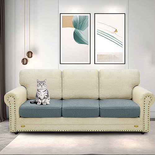 Miniatura 2 de ZNSAYOTX Fundas elásticas individuales para cojines de sofá, fundas de asiento de repuesto suave con patrón único, protector de muebles con parte