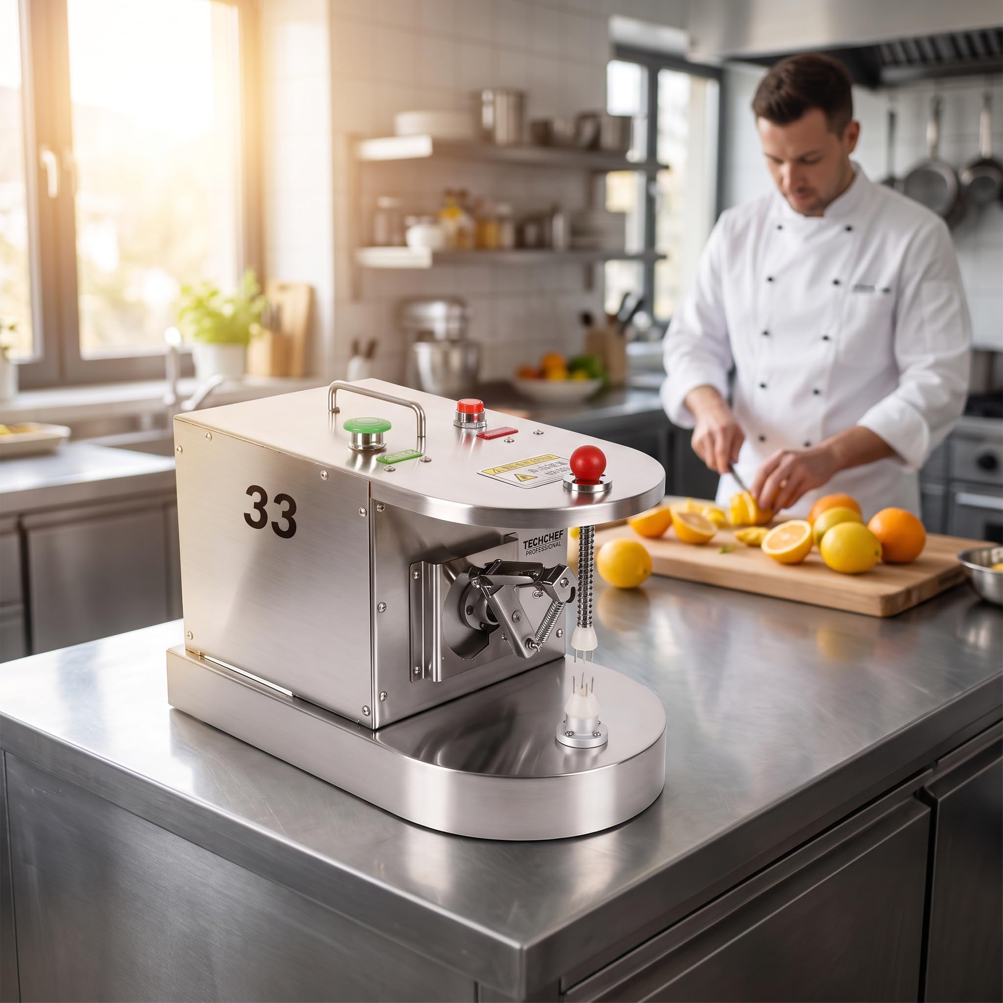 Pelapatate Elettrico per Agrumi in Acciaio Inox - Pelapatate Automatico Multifunzionale per Limoni, Arance E Mele - 100w, 300-500 Pezzi/h, Efficienza da Tavolo