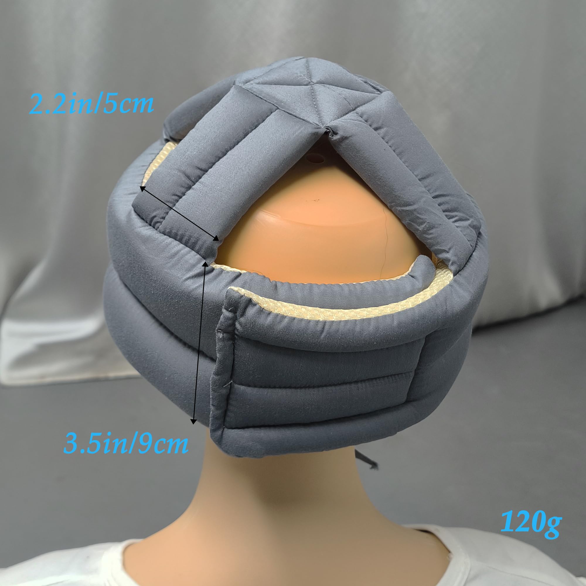 Casque De Protection Souple pour Personnes Âgées,Casque De Protection Réglable pour Personnes Âgées, Respirant, Casque De Protection Anti-Chute,Convient Au Tour De Tête 20.9-27.5in