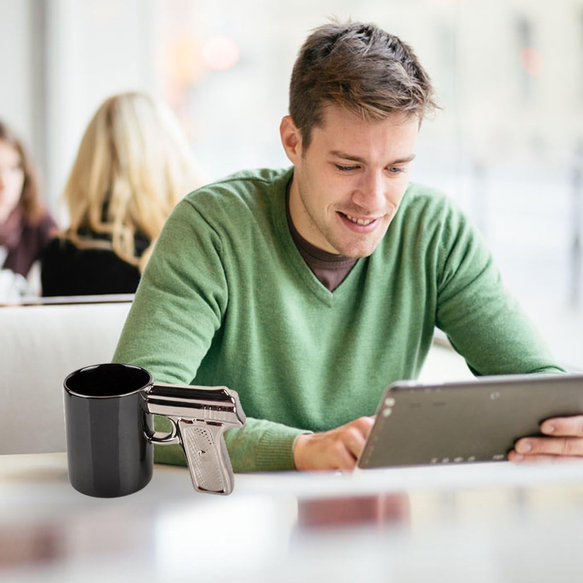 3 Pack Ceramic Coffee Mug Distinctive Gun-Inspired, Perfect Gun Mug Gift for Men, Unique Father's Day Gift Idea Novelty Coffee Mug