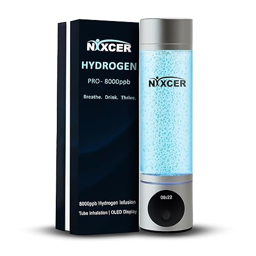 Hydrogen Pro Water Bottle – 8000PPB H2, SPE/PEM, OLED Display,