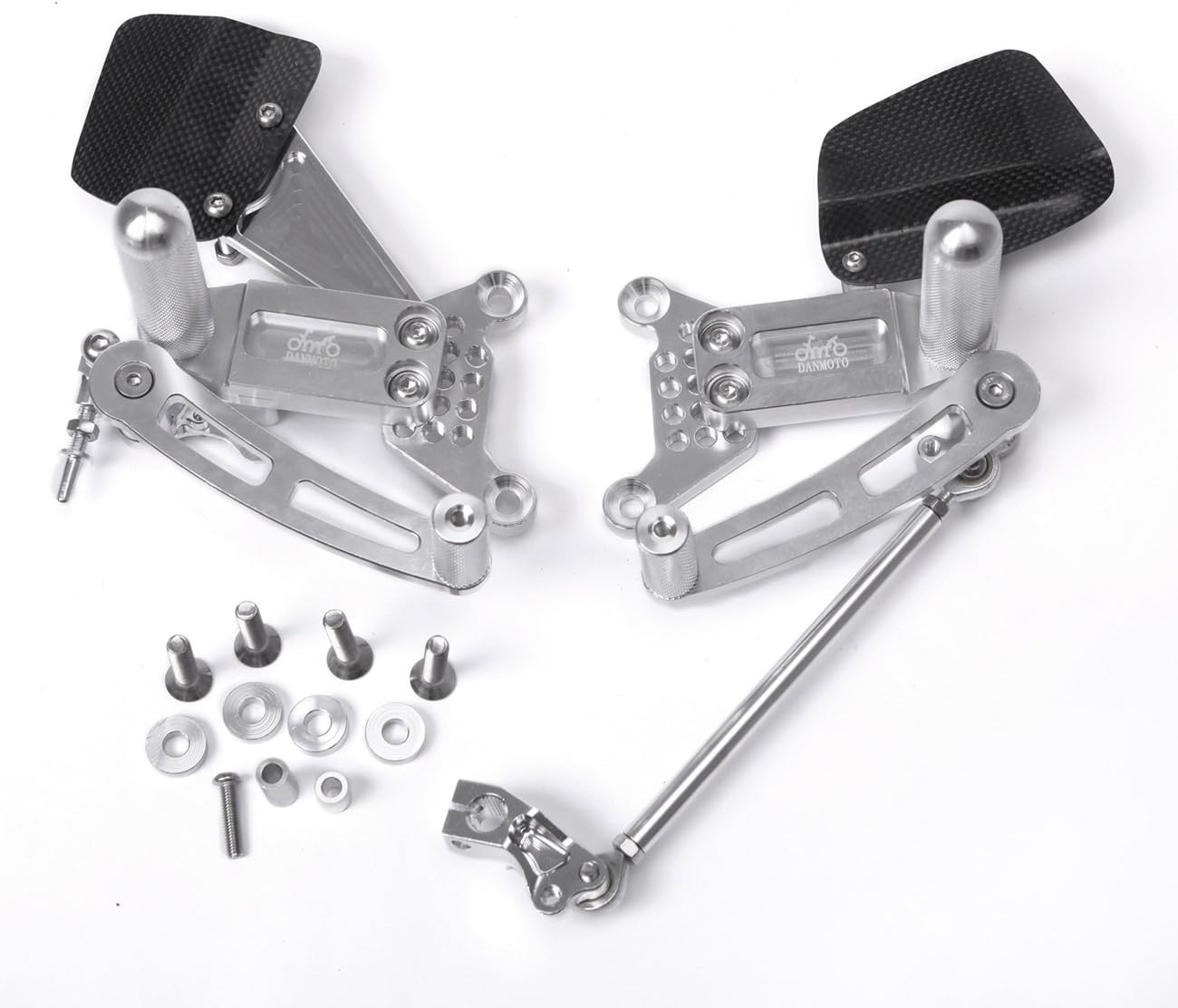 Danmoto FR00026 Silver Billet Rearsets for Aprilia RSV