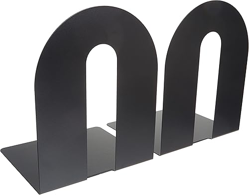 Miniatura 4 de Officemate Sujetalibros de alta resistencia de 10 pulgadas, base antideslizante, negro, par (93142) (paquete de 2)