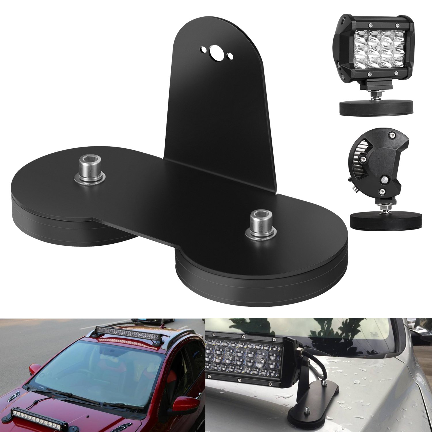 Base LED Light Bar Mounting Brackets, AKD Part Windshield