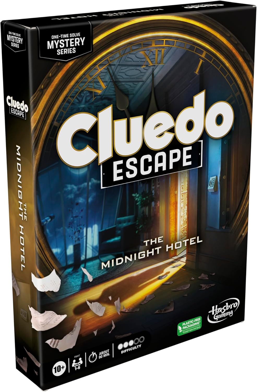 Clue Escape: The Midnight Hotel Board Game, Clue Escape Room Game, 1-Time Solve Mystery Games, Family Games for Ages 10+, 1-6 Players, 90 Mins. Avg.