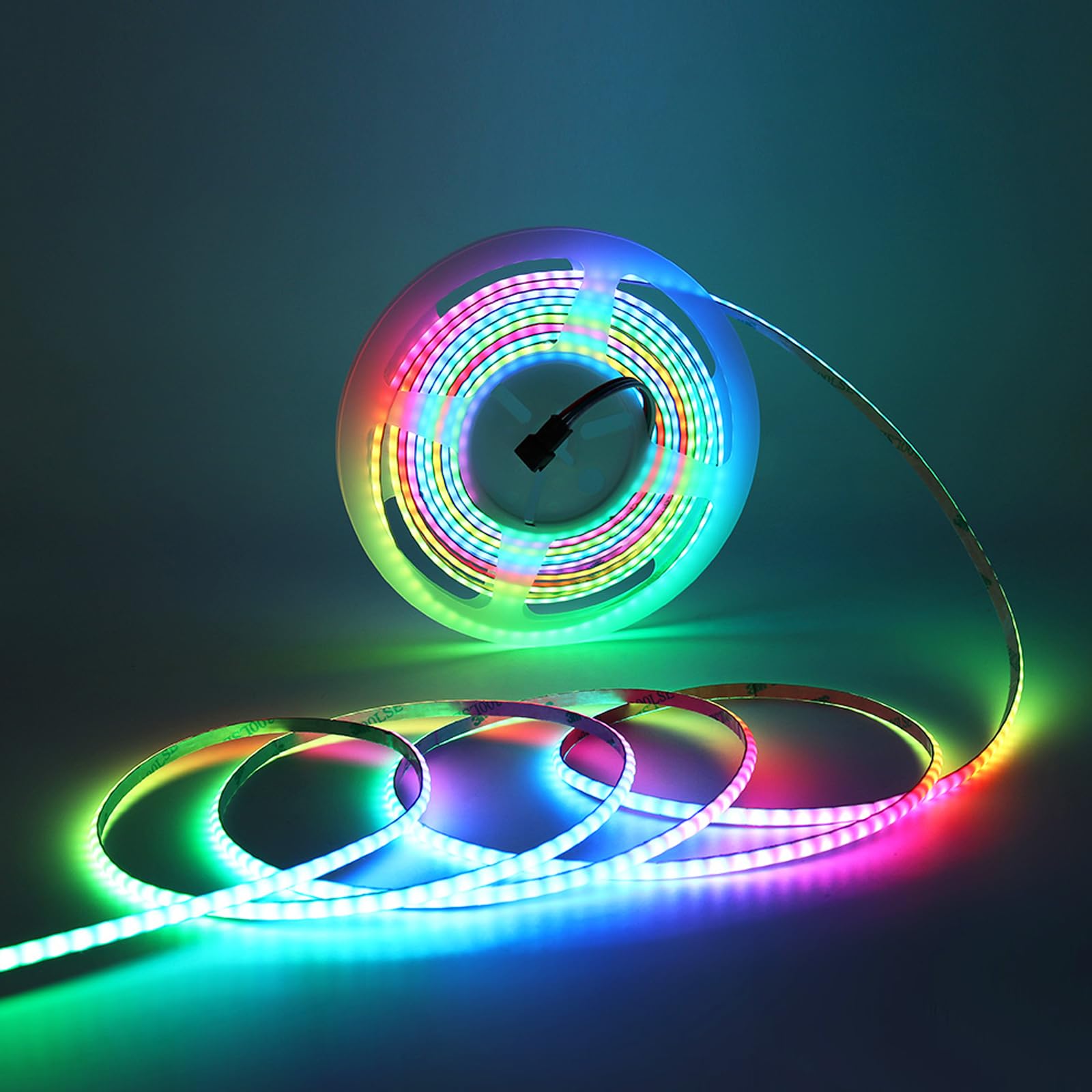 Amazon.co.jp: DC5V WS2811 IC RGB COB LEDテープライト 1m 幅3mm