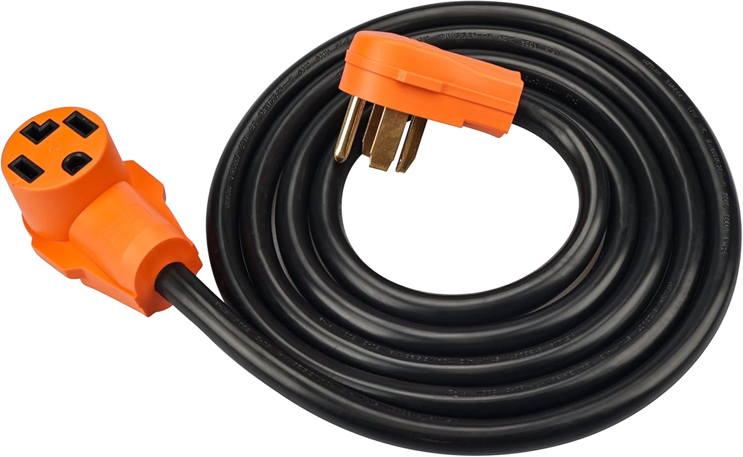 10 Gauge Extension Cord for Dryer and EV Charging, 4 Prong with 30 Amp and 125V/250V, NEMA 14-30P to 14-30R Cord, ETL Listed (10 feet)