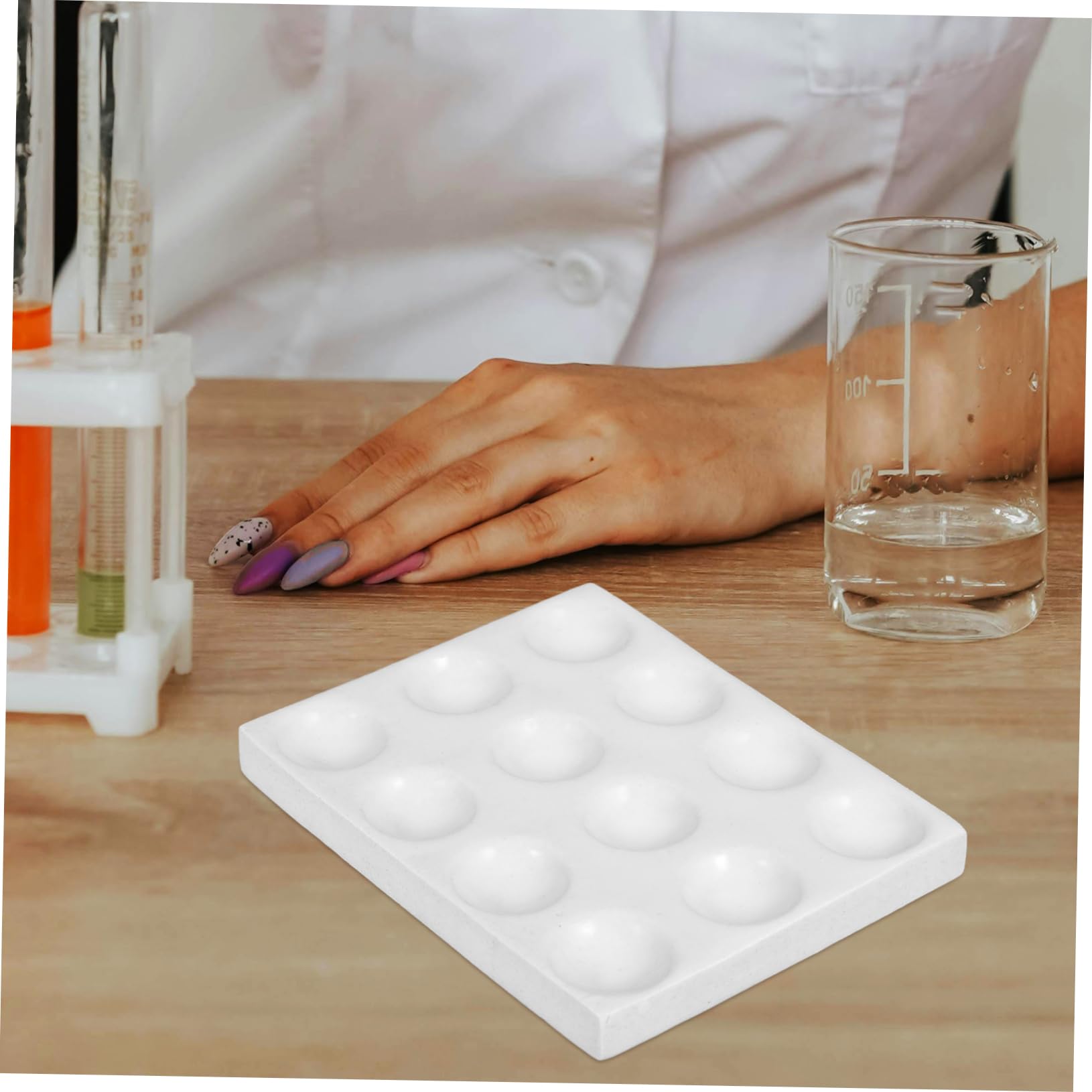 6 Hole Reagent Testing Plate For Experiments VALICLUD White Ceramic ...