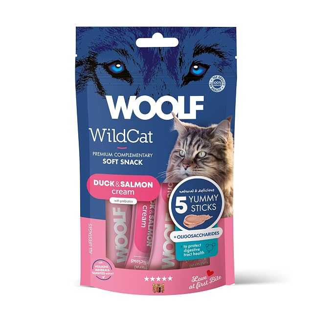 Snack Líquido para Gatos Sin Cereales con Salmón Y Prebióticos Naturales