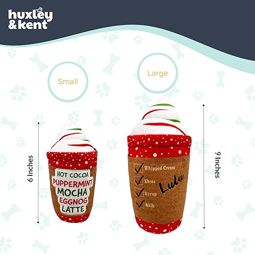 Miniatura 6 de Huxley & Kent para perros  Latte My Way (grande)  Juguete de peluche para perros de Navidad con chirriador  Regalo divertido para perros  Divertido,