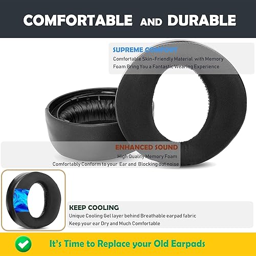 Miniatura 3 de Almohadillas de repuesto compatibles con Sony PS5 PlayStation 5 Pulse 3D Auriculares inalámbricos Cool Gel con capa de gel refrescante
