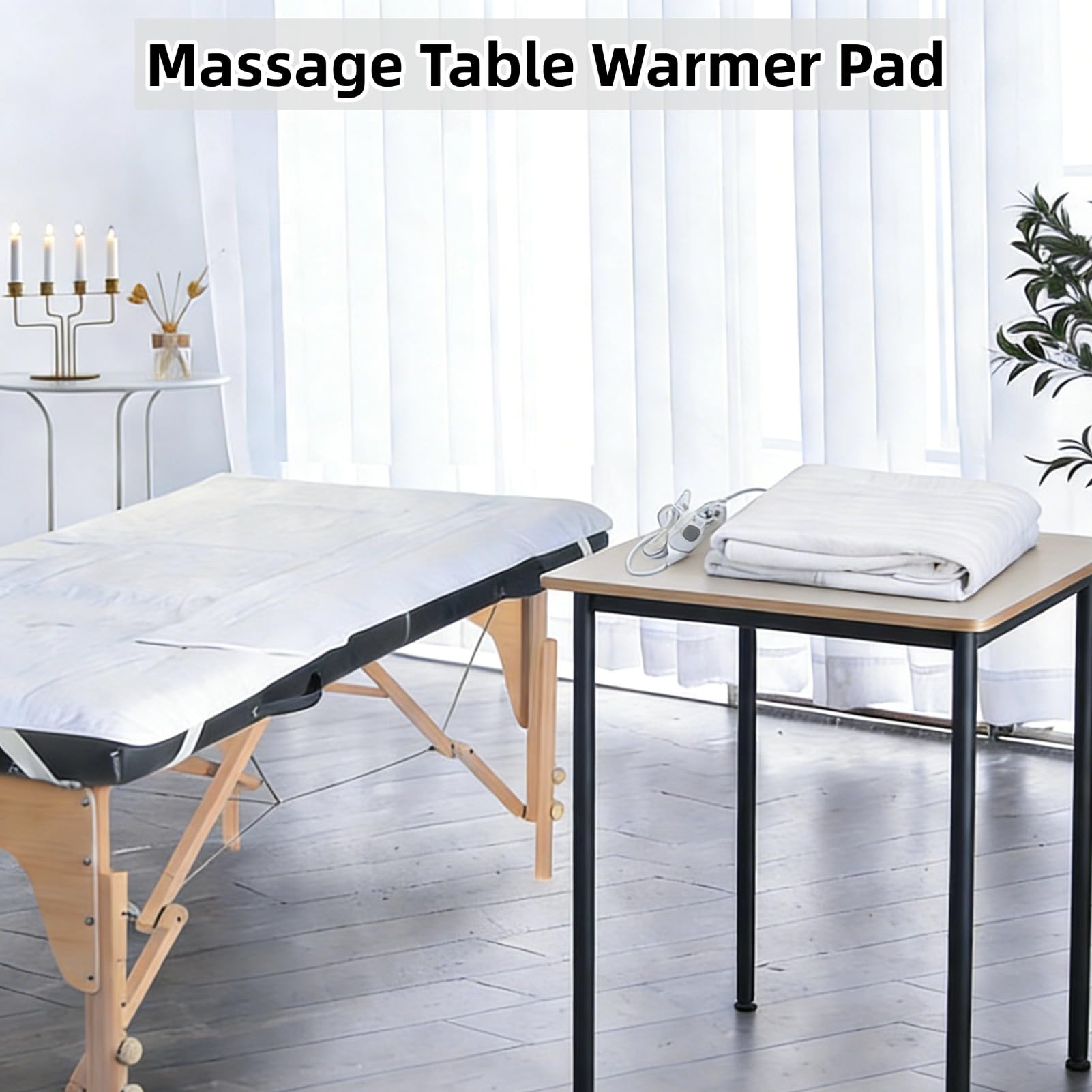 Calentador de Mesa de Masaje Cuifati, SPA, Fisioterapia, Temperatura Ajustable de 3 Velocidades, Algodón