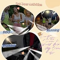 Vista 6 de Linterna LED recargable impermeable con guantes, correa ajustable, talla única para todos, Negra