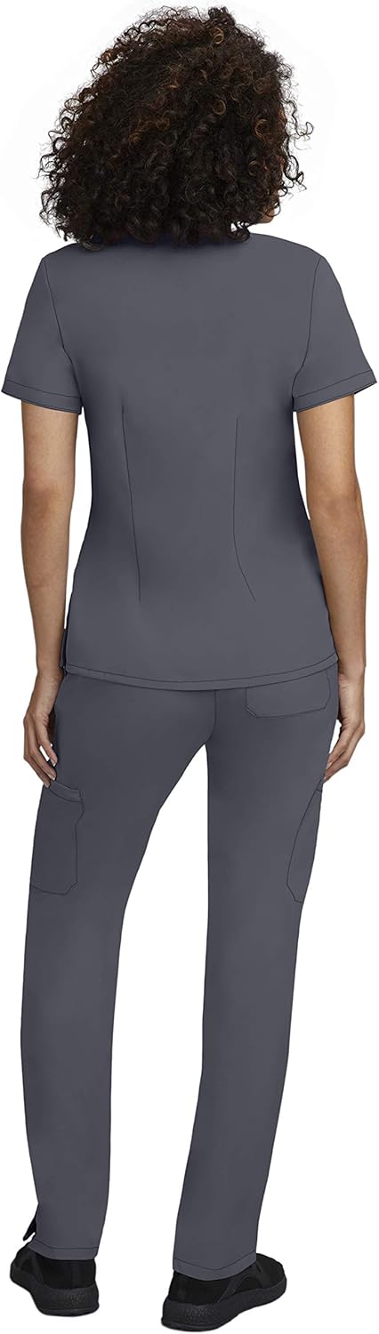 Scrub Set for Women, Professional V-Neck Top with Comfortable Drawstring Pant with 5 Pockets - 100200 - Image 5