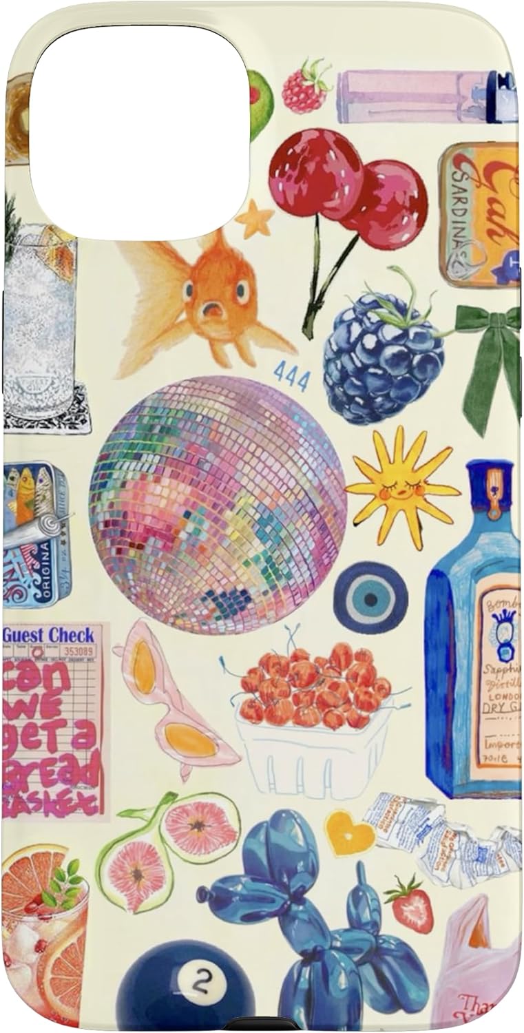 European Italian Summer Beach Collage Case for iPhone 15